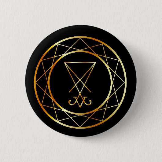 Sigil of Lucifer Ronde Button 5,7 Cm (Voorkant)