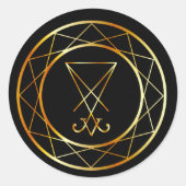Sigil of Lucifer Ronde Sticker (Voorkant)