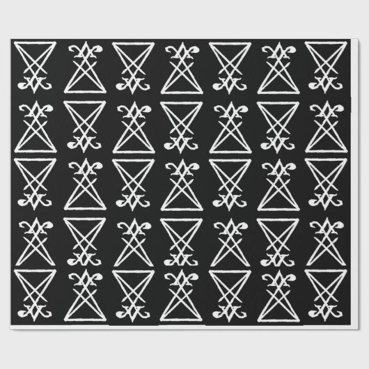 Sigil of Lucifer Wrapping Paper Cadeaupapier (Vlak)