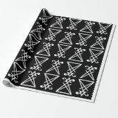 Sigil of Lucifer Wrapping Paper Cadeaupapier (Uitgerold)