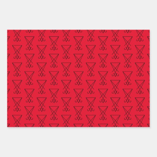 Sigil of Lucifer Wrapping Paper Sheets (Voorkant 3)
