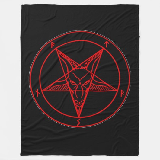 SIGIL VAN BAPHOMET FLEECE DEKEN (Voorkant)