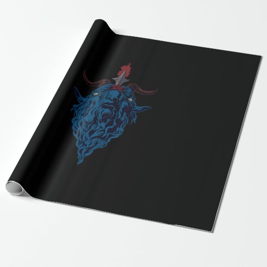 Sigil van Baphomet Goat van Mendes Satan Dark Goth Cadeaupapier (Uitgerold)
