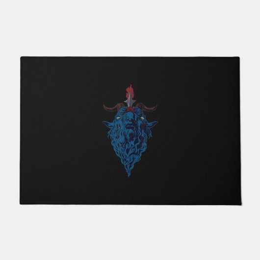 Sigil van Baphomet Goat van Mendes Satan Dark Goth Deurmat (Voorkant)
