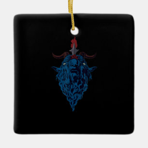 Sigil van Baphomet Goat van Mendes Satan Dark Goth Keramisch Ornament