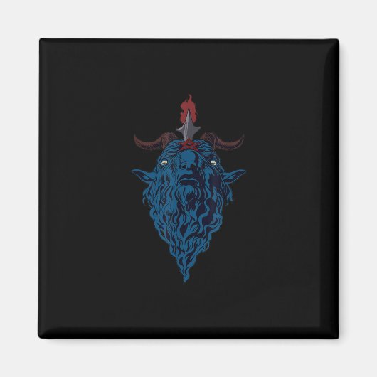 Sigil van Baphomet Goat van Mendes Satan Dark Goth Magneet (Voorkant)