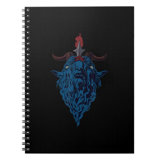 Sigil van Baphomet Goat van Mendes Satan Dark Goth Notitieboek (Voorkant)