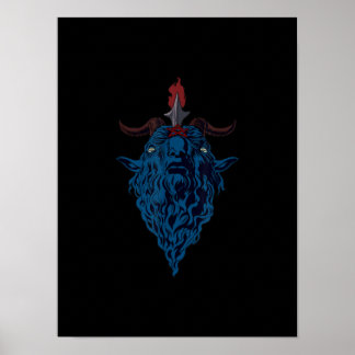 Sigil van Baphomet Goat van Mendes Satan Dark Goth Poster