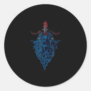 Sigil van Baphomet Goat van Mendes Satan Dark Goth Ronde Sticker