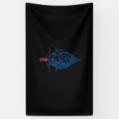 Sigil van Baphomet Goat van Mendes Satan Dark Goth Spandoek (Verticaal)