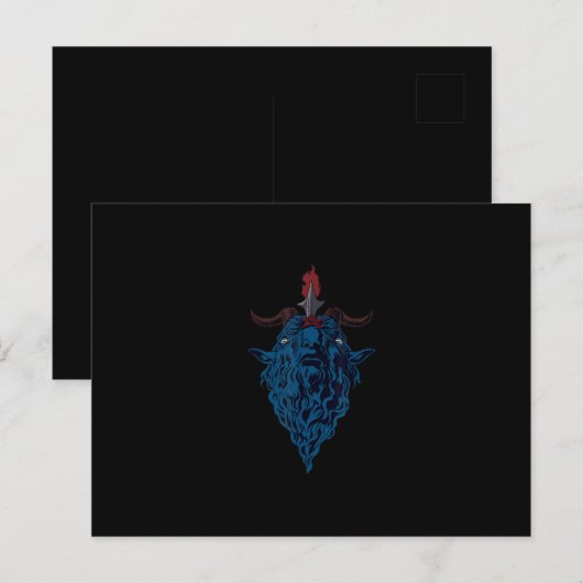 Sigil van Baphomet Goat van Mendes Satan Dark Goth Uitnodiging Briefkaart (Voorkant / Achterkant)