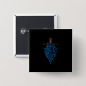 Sigil van Baphomet Goat van Mendes Satan Dark Goth Vierkante Button 5,1 Cm (Voorkant /achterkant)
