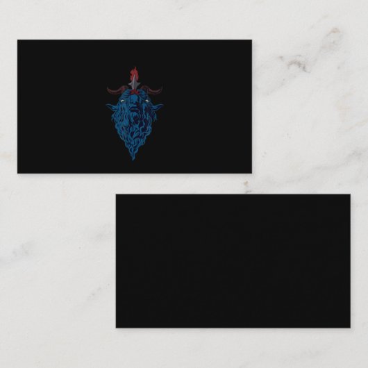 Sigil van Baphomet Goat van Mendes Satan Dark Goth Visitekaartje (Voorkant / Achterkant)