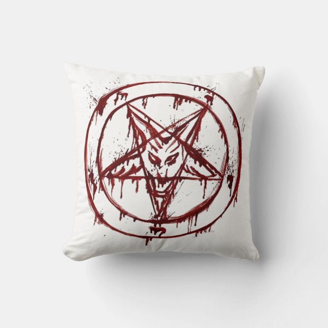 Sigil van Baphomet met geitenkop Kussen (Voorkant)