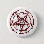 Sigil van Baphomet met geitenkop Ronde Button 5,7 Cm (Voorkant)