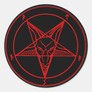 SIGIL VAN BAPHOMET RONDE STICKER