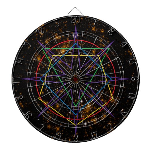 Sigil van de Heilige Geometrie Dartbord (Voorkant)
