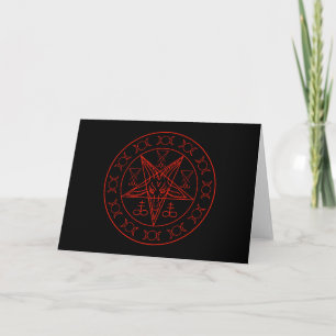 Sigil van drievoudige maan Baphomet en sigil van Kaart
