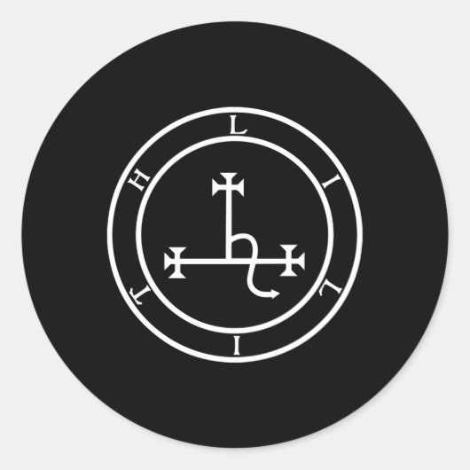 Sigil van Lilith Godin Heks Satanic Pagan Witchc Ronde Sticker (Voorkant)