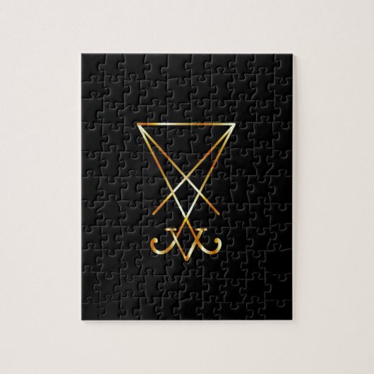 Sigil van Lucifer - Een symbool van satanisme Legpuzzel (Verticaal)