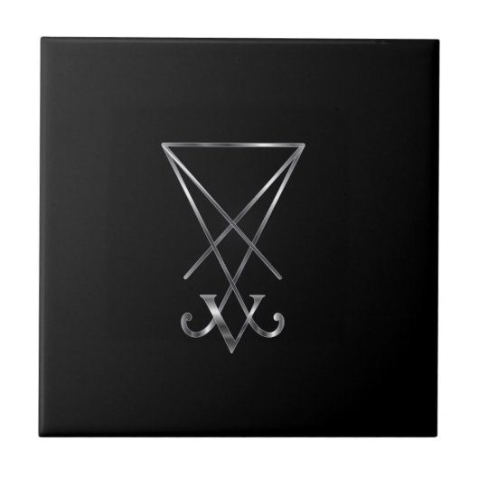 Sigil van Lucifer - Een symbool van satanisme Tegeltje (Voorkant)