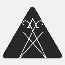 Sigil van Lucifer Morningstar Driehoekige Sticker