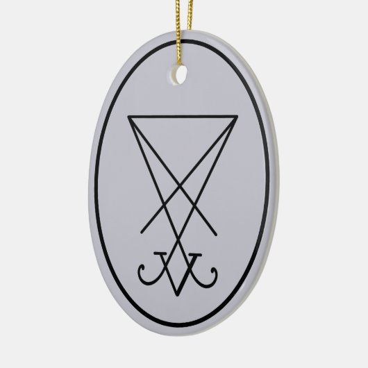 Sigil van Lucifer Occult Keramisch Ornament (Links)