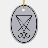 Sigil van Lucifer Occult Keramisch Ornament (Voorkant)