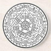 Sigillum Dei Aemeth (De sigil van Dei Ameth, zegel Zandsteen Onderzetter (Voorkant)