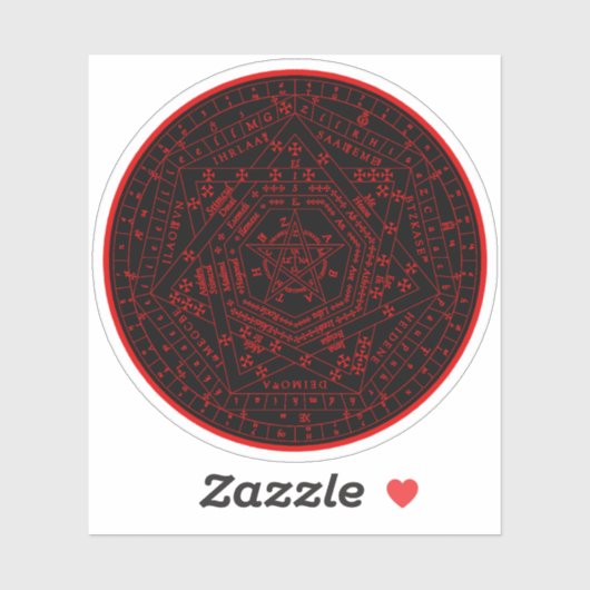 Sigillum Dei Aemeth (rood) Sticker (Vel)