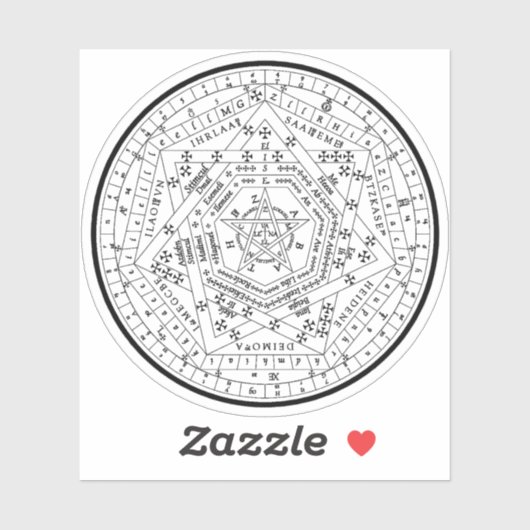 Sigillum Dei Aemeth (zwart) Sticker (Vel)