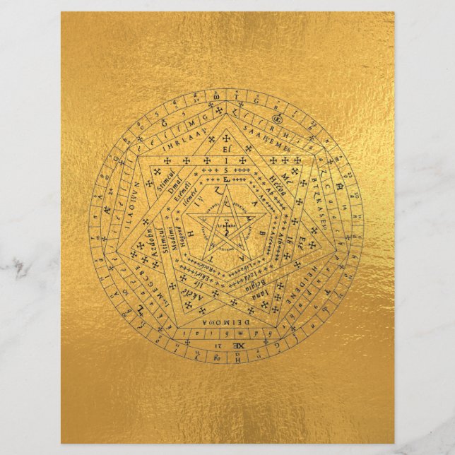 Sigillum Dei Seal of God Angelic John Dee Diagram (Voorkant)