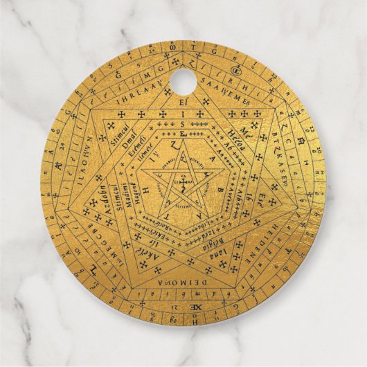 Sigillum Dei Seal of God Angelic John Dee Diagram Bedankjes Labels (Achterkant)