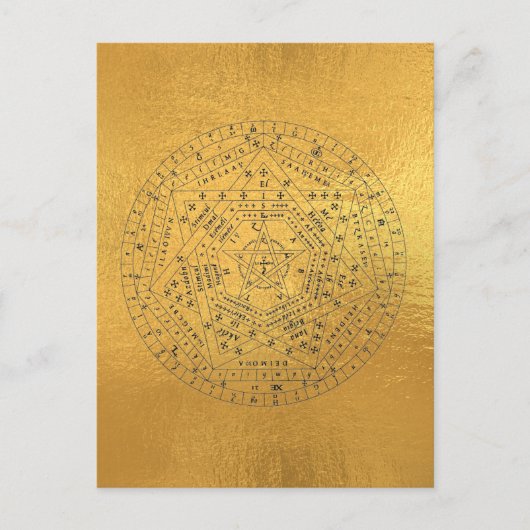 Sigillum Dei Seal of God Angelic John Dee Diagram Briefkaart (Voorkant)