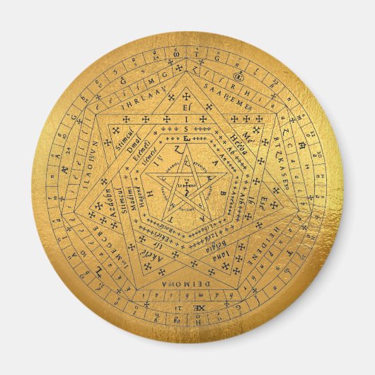 Sigillum Dei Seal of God Angelic John Dee Diagram Magneet (Voorkant)