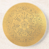 Sigillum Dei Seal of God Angelic John Dee Diagram Zandsteen Onderzetter (Voorkant)