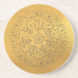 Sigillum Dei Seal of God Angelic John Dee Diagram Zandsteen Onderzetter
