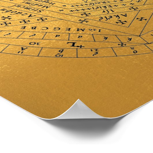 Sigillum Dei - Zegel van God - engelachtig diagram Poster (Hoek)