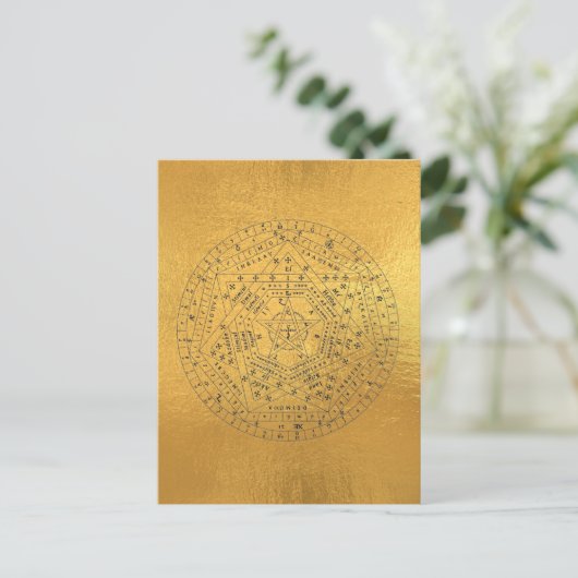 Sigillum Dei (Zegel van God) engelendiagram van Jo Briefkaart (Staand voorkant)