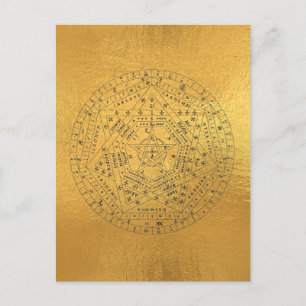 Sigillum Dei (Zegel van God) engelendiagram van Jo Briefkaart