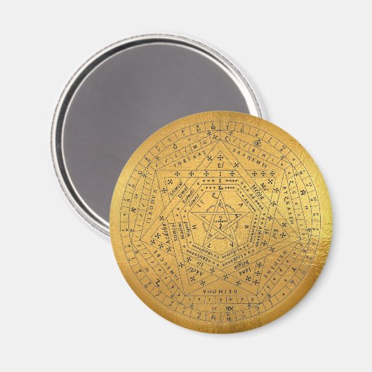 Sigillum Dei (Zegel van God) engelendiagram van Jo Magneet (Voorkant / Achterkant)