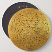 Sigillum Dei (Zegel van God) engelendiagram van Jo Ronde Button 6,0 Cm (Voorkant /achterkant)