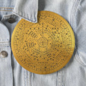 Sigillum Dei (Zegel van God) engelendiagram van Jo Ronde Button 6,0 Cm (In situ)