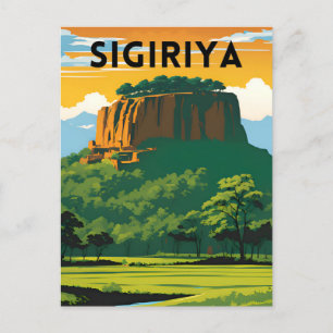 Sigiriya Minimal Travel Poster Briefkaart