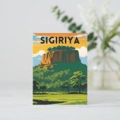 Sigiriya Minimal Travel Poster Briefkaart (Staand voorkant)