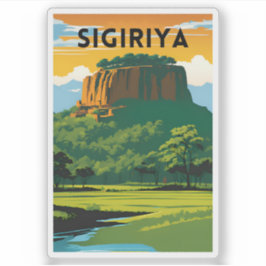Sigiriya Minimal Travel Poster Sticker