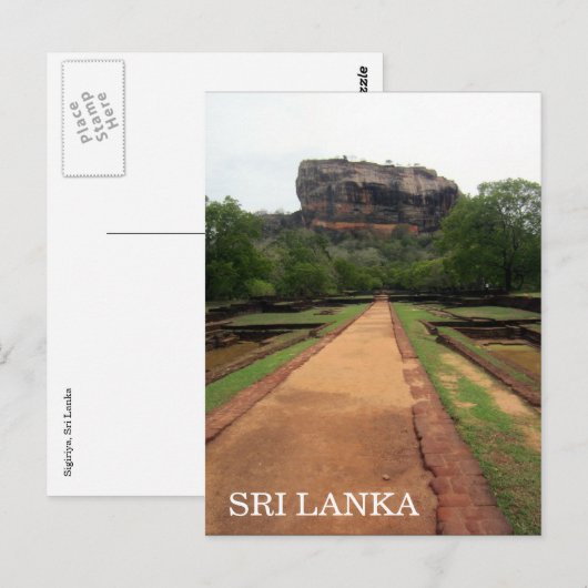 sigiriya rock briefkaart (Voorkant / Achterkant)