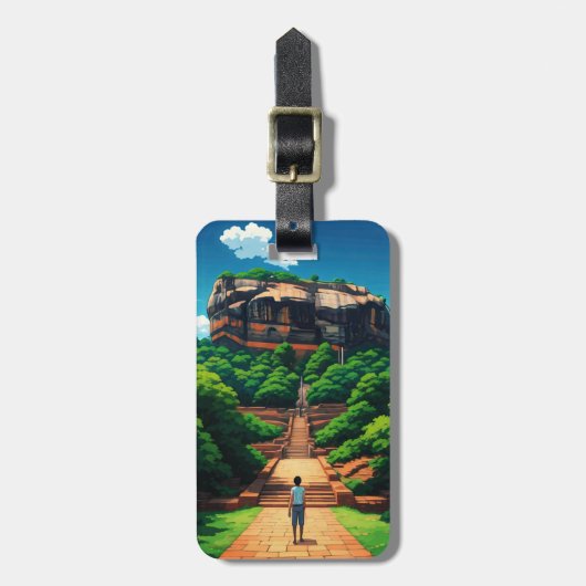 Sigiriya Rock Fortress Sri Lanka Bagagelabel (Voorkant verticaal)