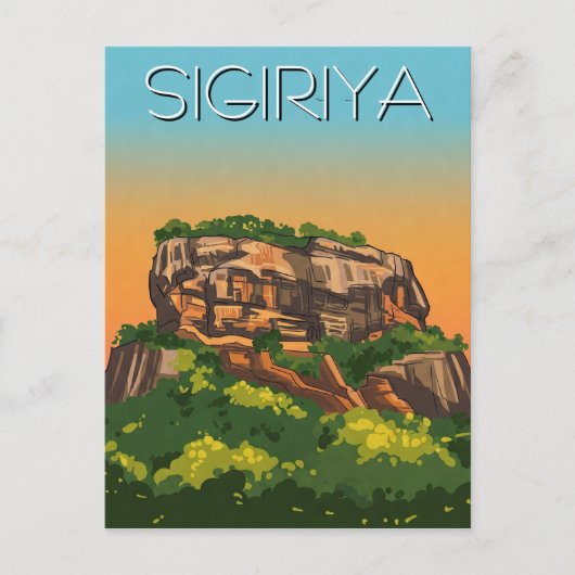 Sigiriya Rock Fortress Sri Lanka Briefkaart (Voorkant)
