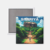 Sigiriya Rock Fortress Sri Lanka Magneet (Voorkant / Achterkant)